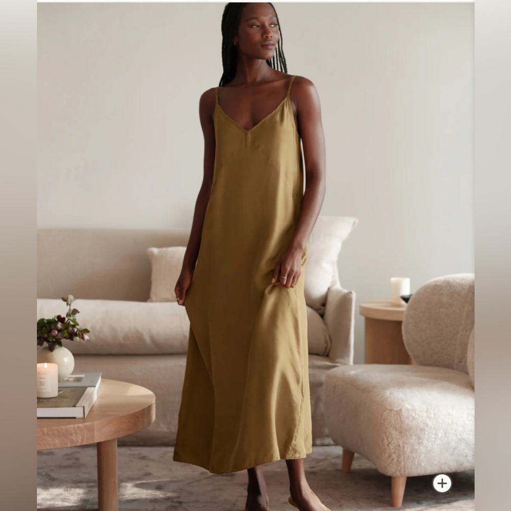 Jenni Kayne Rio Slip Dress in Bronze  Size XXL V Neck